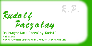 rudolf paczolay business card